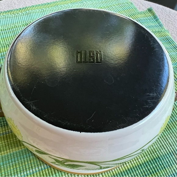 Asta German Porcelain Yellow Floral Enamel Cookware 8.5 - Picture 10 of 12